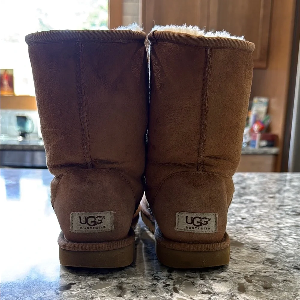 UGG Classic Tan Shearling Boots - Picture 2 of 16